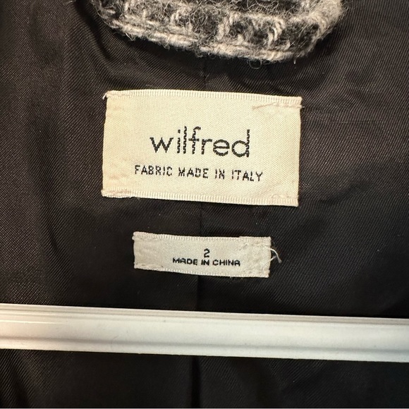 Aritzia Wilfred Wool blend houndstooth Darmon blazer jacket size 2 - Picture 8 of 14